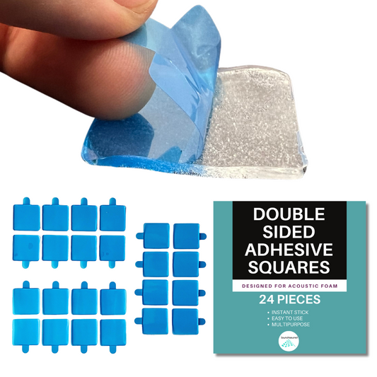 Mounting Tape For Acoustic Foam - Double Sided Adhesive Squares For Easy Installation